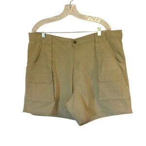 Woolrich Men's Cargo Hiking Shorts Khaki Size 40 100% Cotton Fishing Climbing